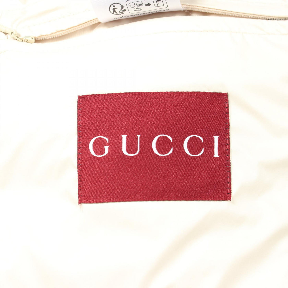 GUCCI Logo Polyester Down Jacket Black Size 48