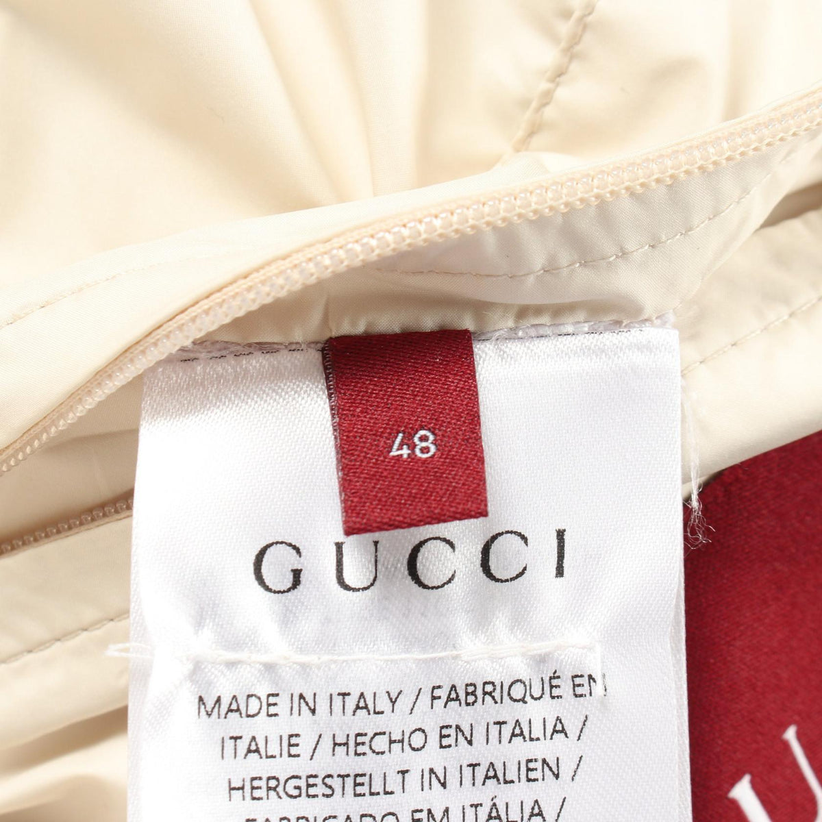 GUCCI Logo Polyester Down Jacket Black Size 48