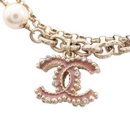 CHANEL Coco Mark Gold Pearl Bracelet