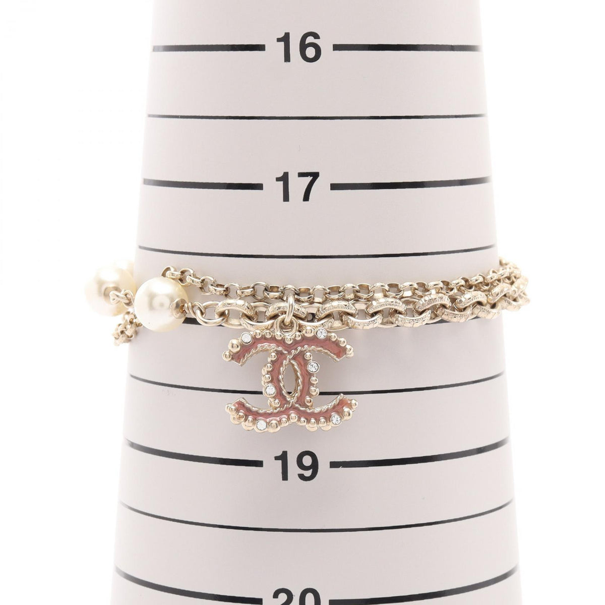 CHANEL Coco Mark Gold Pearl Bracelet