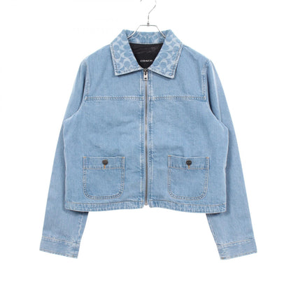 COACH Signature Cotton Denim Jacket Blue Size L