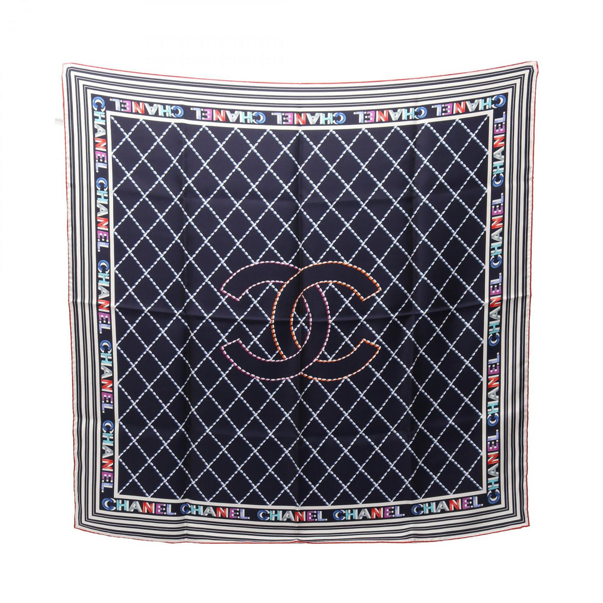 CHANEL Coco Mark Silk Scarf
