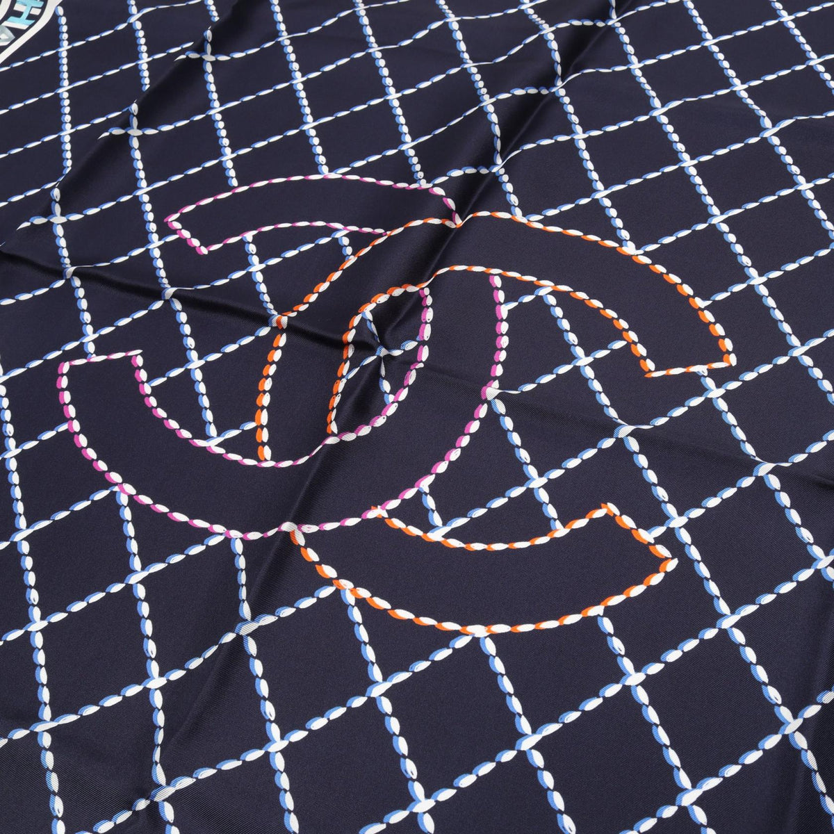 CHANEL Coco Mark Silk Scarf