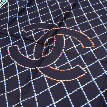 CHANEL Coco Mark Silk Scarf