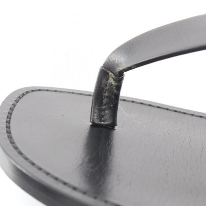 CELINE Ankle Strap Leather Sandals Black Size 37