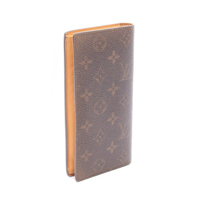 LOUIS VUITTON Monogram Portefeuille Brazza Wallet Brown