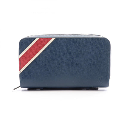 LOUIS VUITTON Zippy XL Taiga Stripe Ocean Wallet