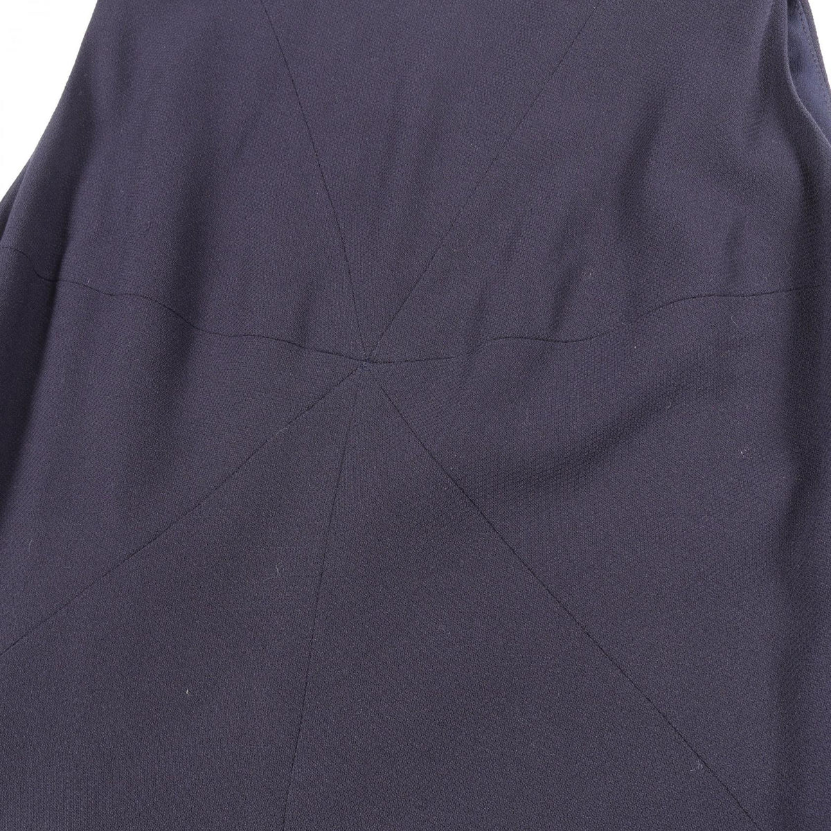CHANEL Coco Mark Button Navy Wool Sleeveless Dress Size 40