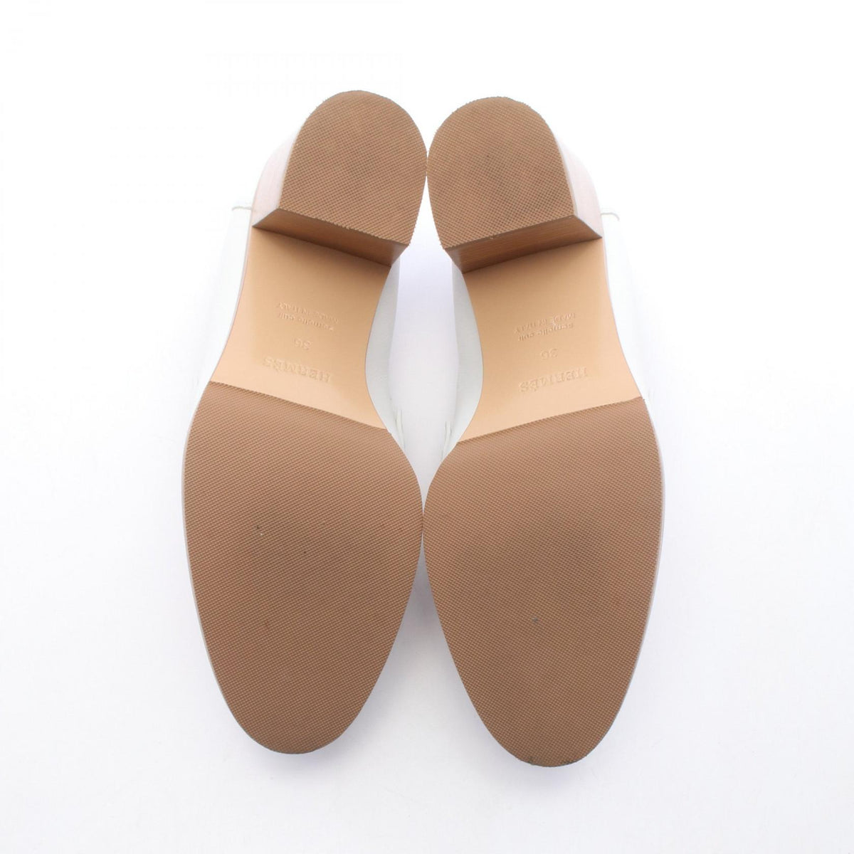 HERMES Elysée 70 Moccasin Leather Pumps Size 36