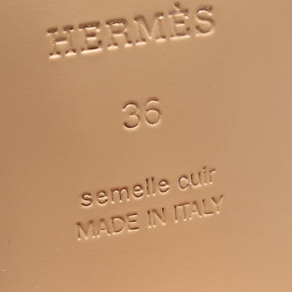 HERMES Elysée 70 Moccasin Leather Pumps Size 36