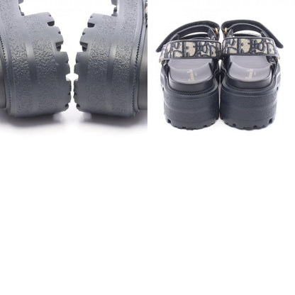 Christian Dior Dioract Oblique Canvas Sandals Navy Size 35