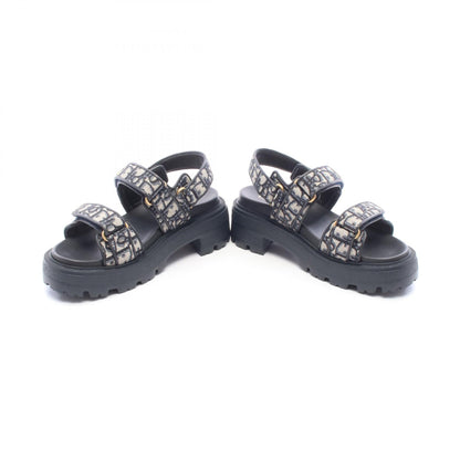 Christian Dior Dioract Oblique Canvas Sandals Navy Size 35