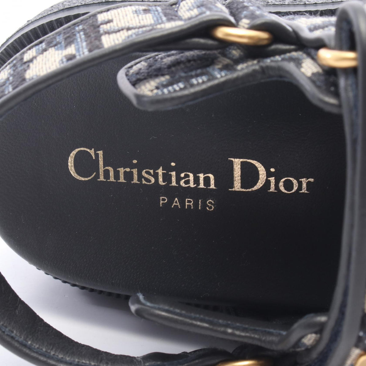 Christian Dior Dioract Oblique Canvas Sandals Navy Size 35
