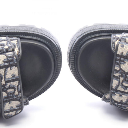 Christian Dior Dioract Oblique Canvas Sandals Navy Size 35