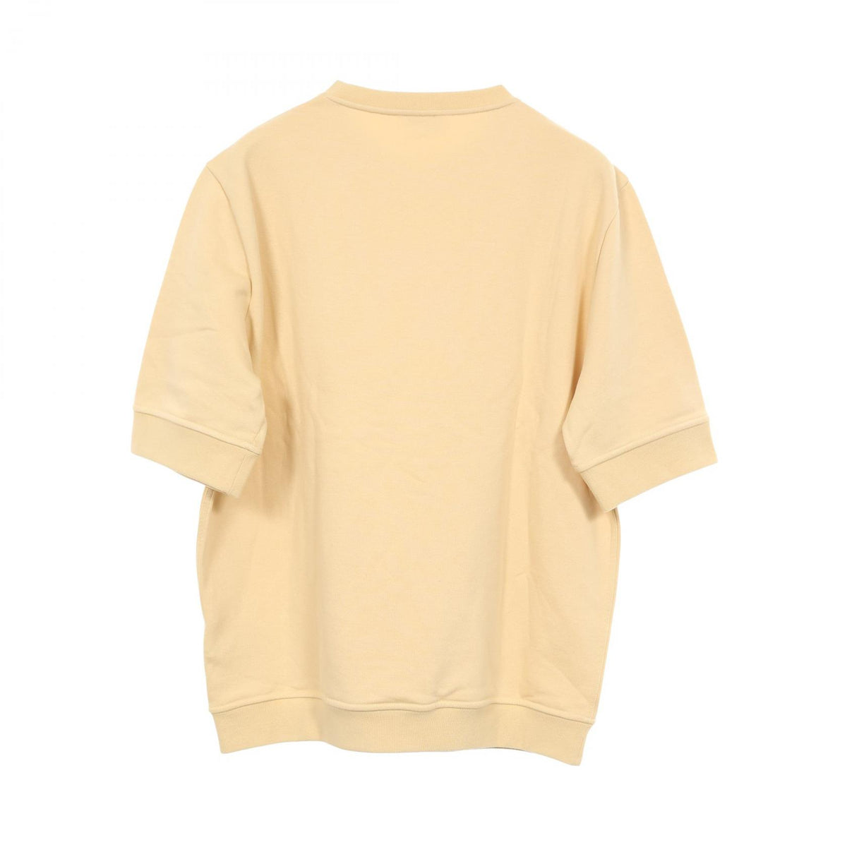 HERMES Round Neck Clou de Selle Cotton T-Shirt Yellow Size L