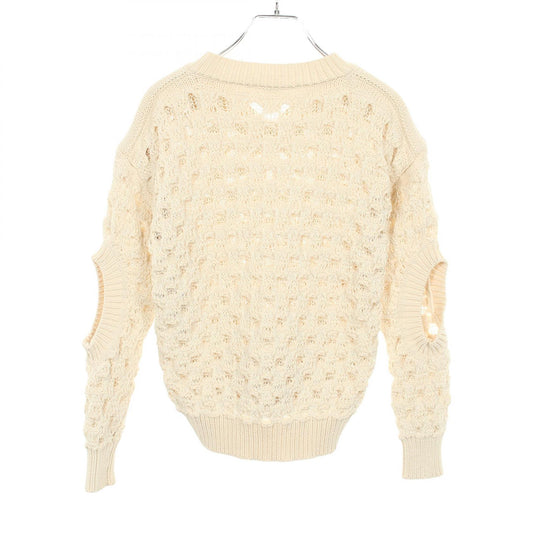 Stella McCartney Low Gauge Cotton Knit Sweater Ivory Size 36