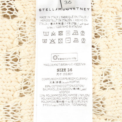 Stella McCartney Low Gauge Cotton Knit Sweater Ivory Size 36