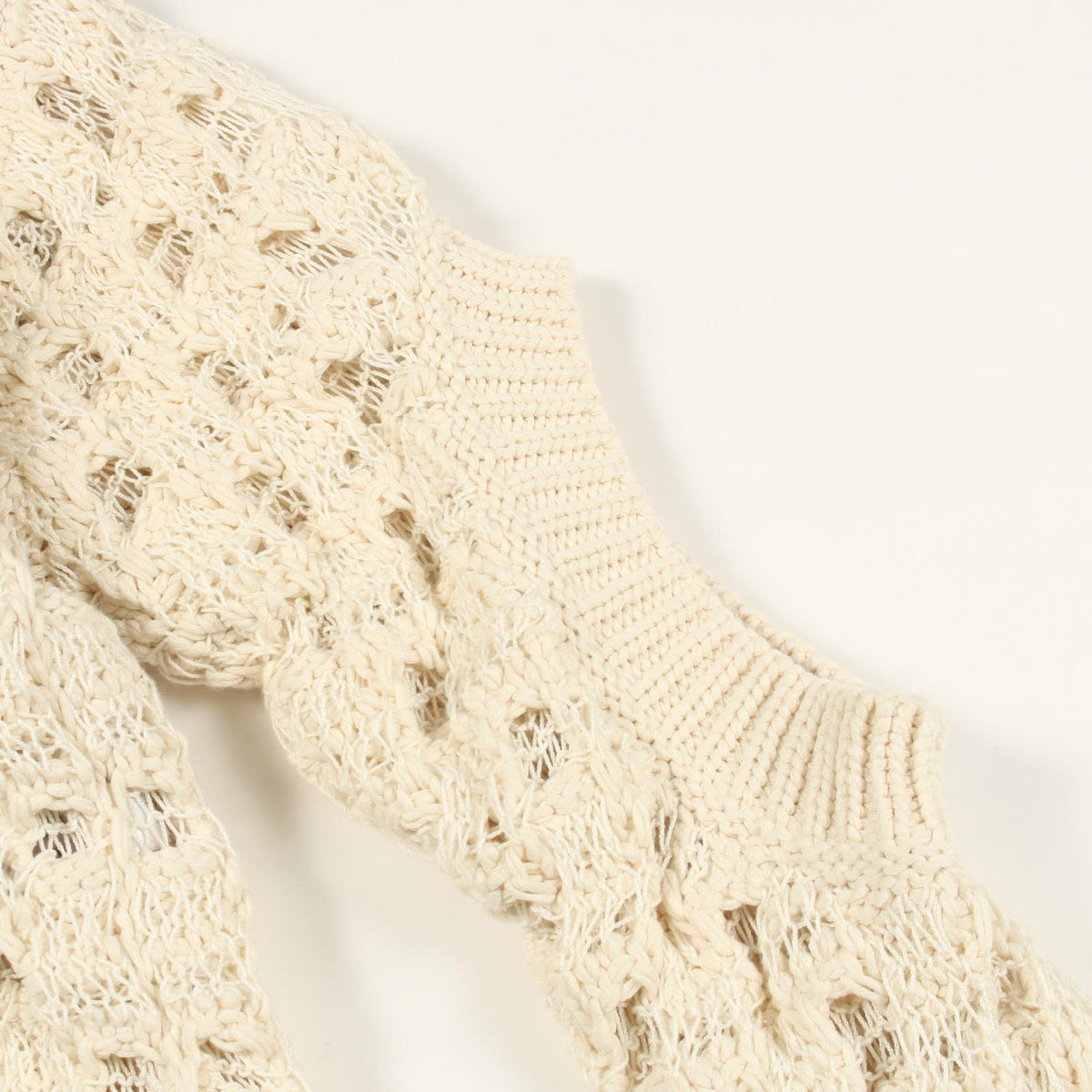 Stella McCartney Low Gauge Cotton Knit Sweater Ivory Size 36