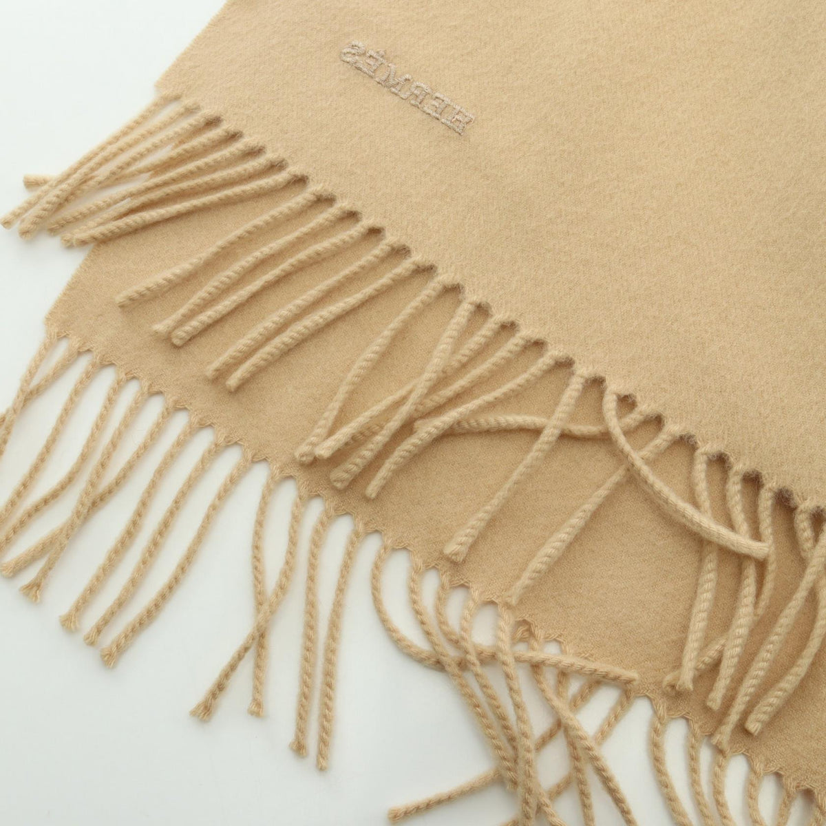HERMES Large Logo Cashmere Scarf