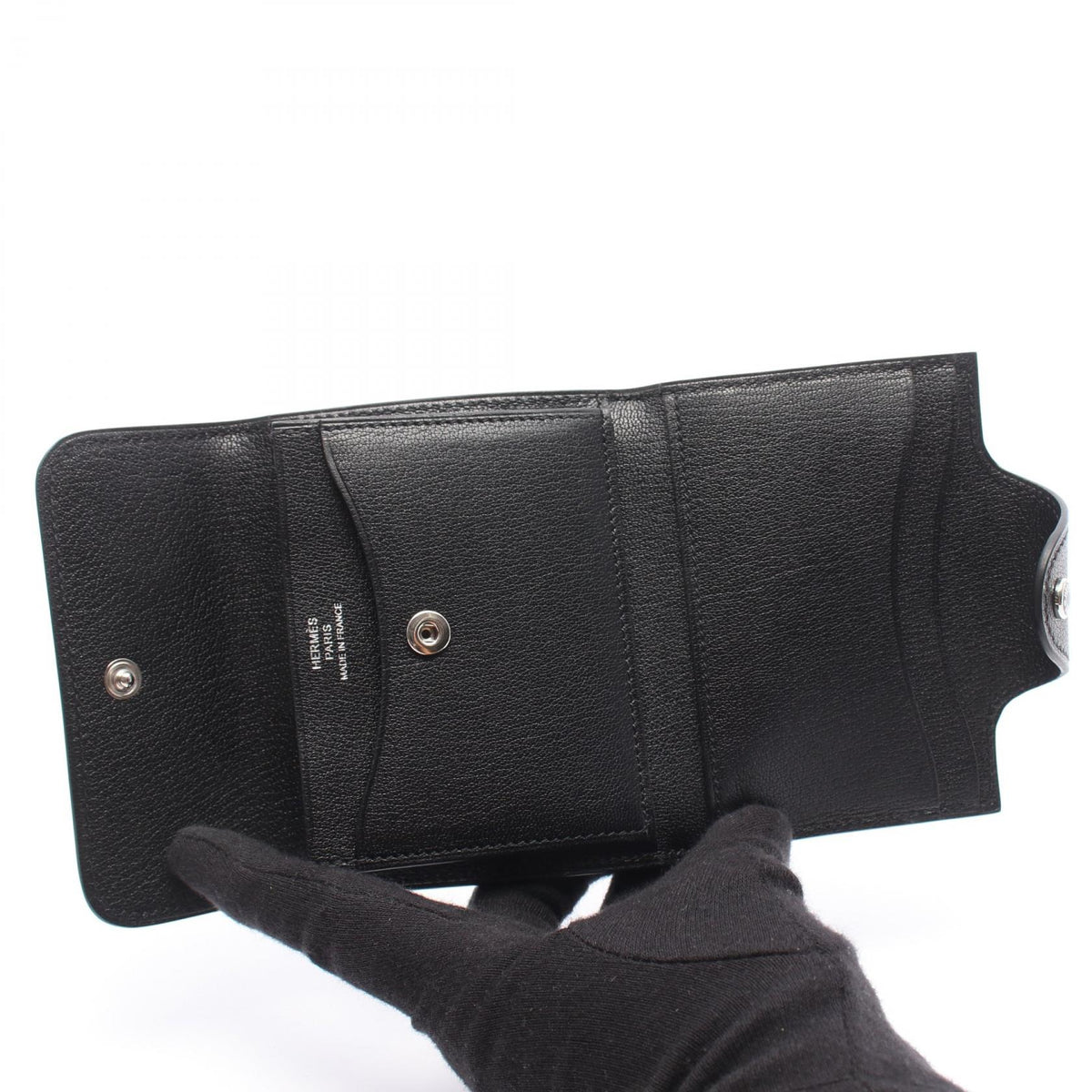 HERMES Iliade Compact Chevre Card Holder Card Case