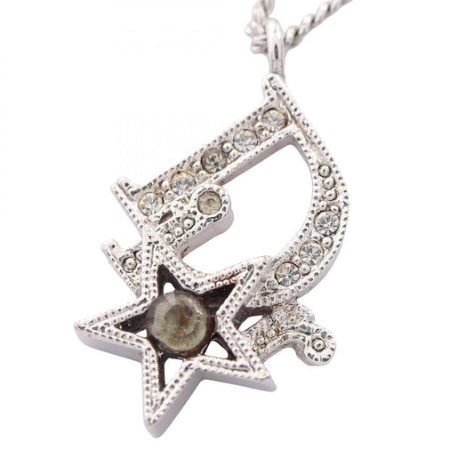 Dior Logo Star Metal Rhinestone Necklace