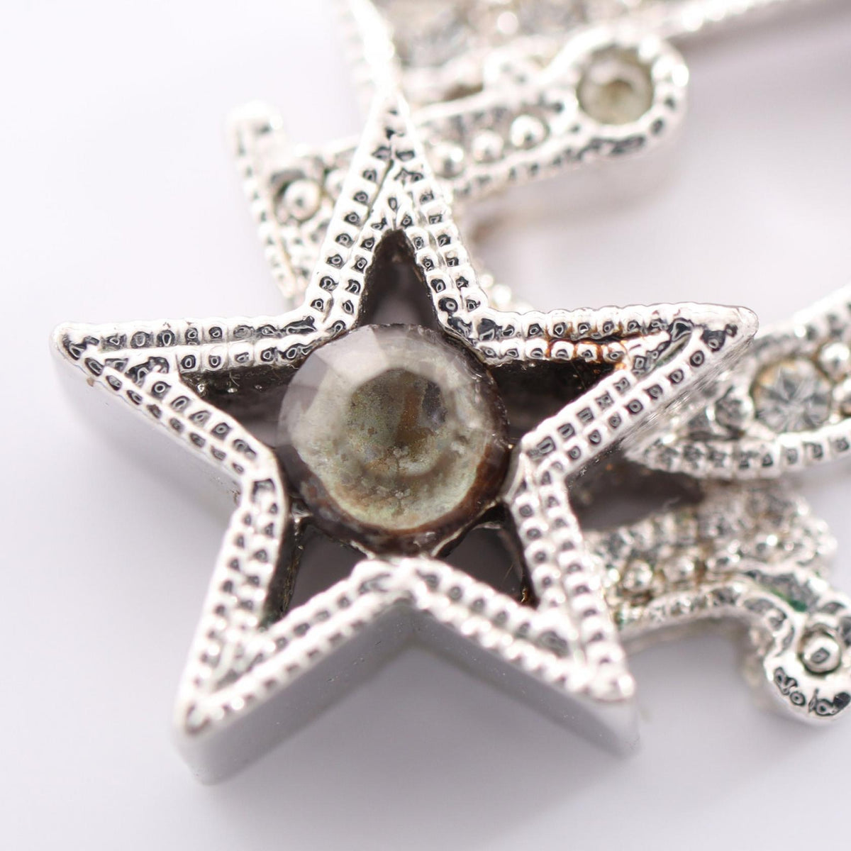 Dior Logo Star Metal Rhinestone Necklace