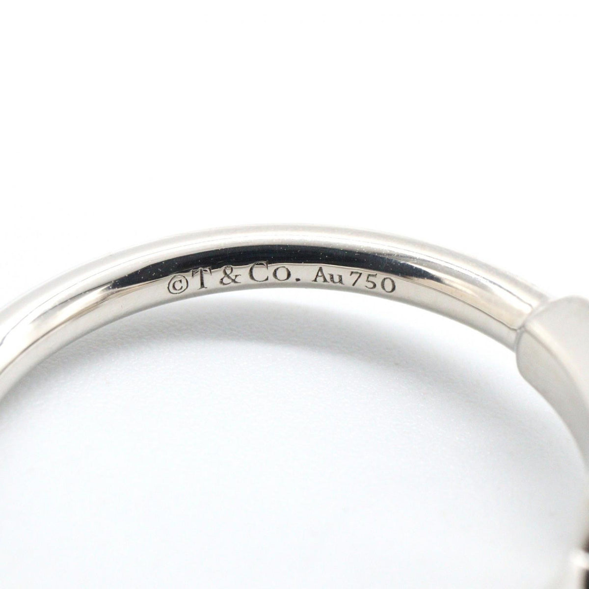 TIFFANY&CO T Wire K18WG Ring Size JP 9