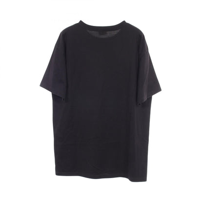 CELINE Loose Logo Print Cotton T-Shirt Black Size XS