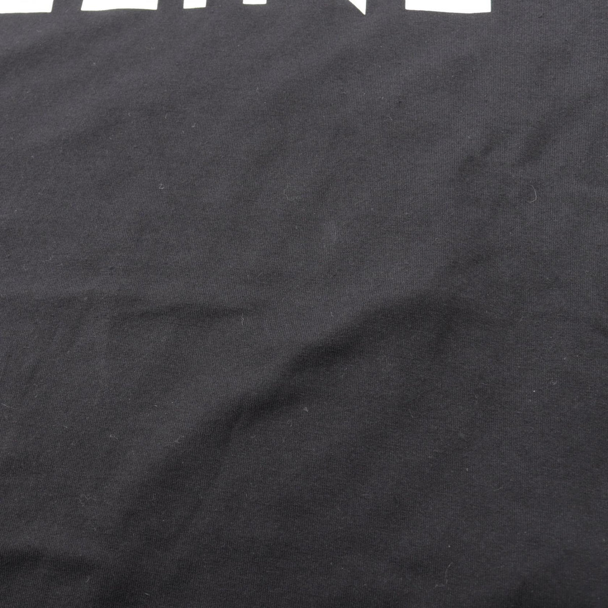 CELINE Loose Logo Print Cotton T-Shirt Black Size XS