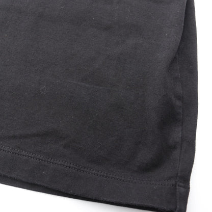 CELINE Loose Logo Print Cotton T-Shirt Black Size XS