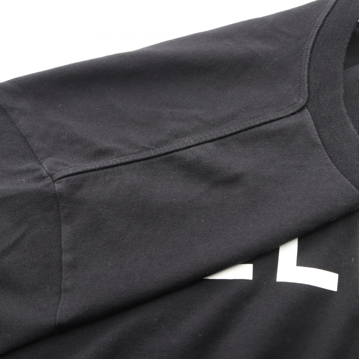 CELINE Loose Logo Print Cotton T-Shirt Black Size XS