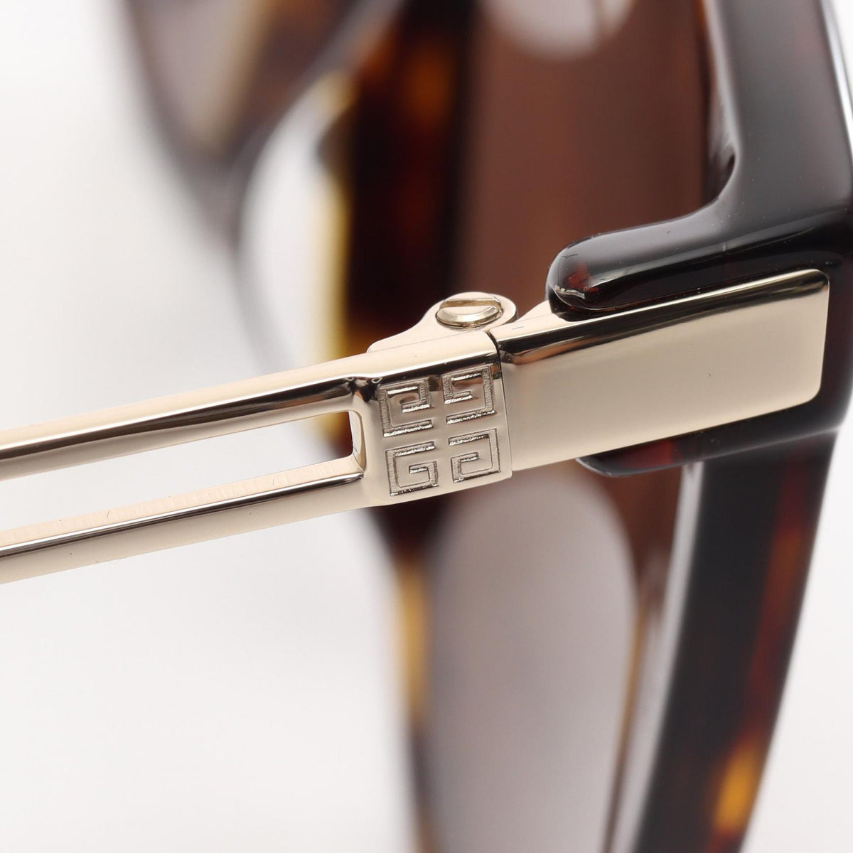 GIVENCHY Gold Tone Plastic Sunglasses