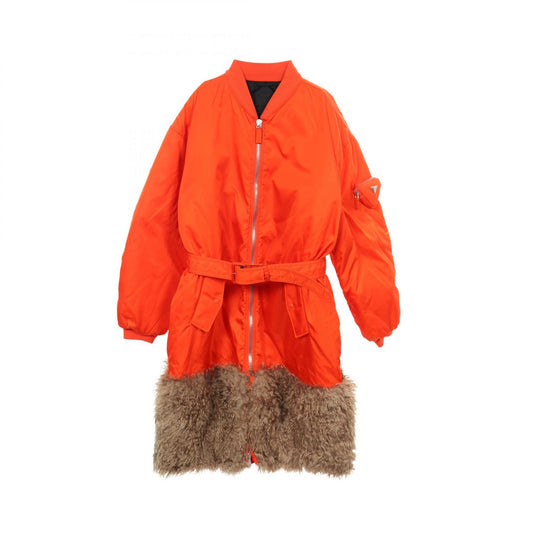 PRADA Re-Nylon MA-1 Bomber Jacket Red Size S
