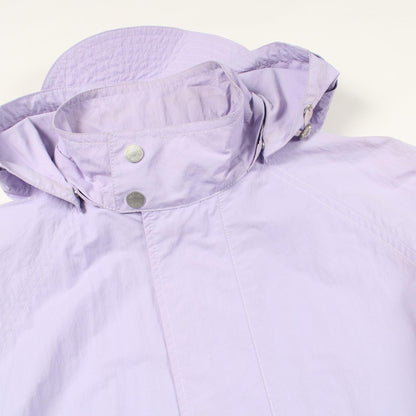HERMES Hooded Drawstring Nylon Coat Purple Size 50