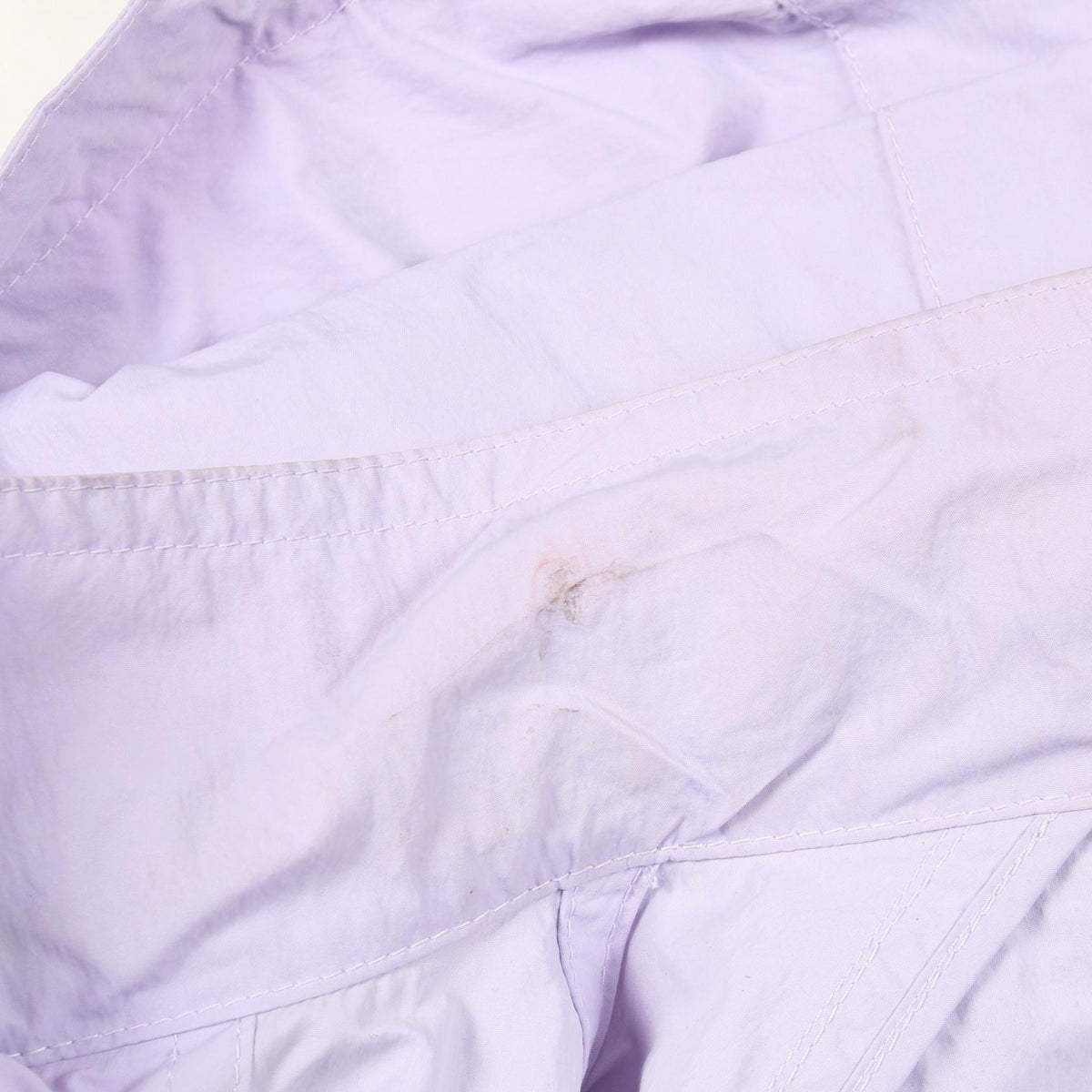 HERMES Hooded Drawstring Nylon Coat Purple Size 50