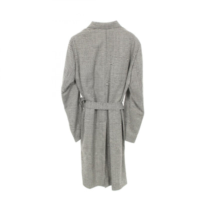 Dior Houndstooth Wool Coat Black Size 44