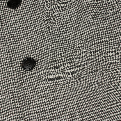 Dior Houndstooth Wool Coat Black Size 44