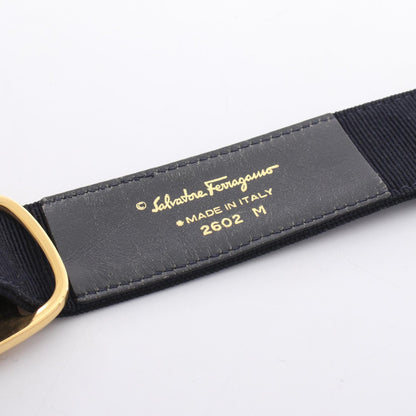 Salvatore Ferragamo Vara Grosgrain Belt Navy Size M