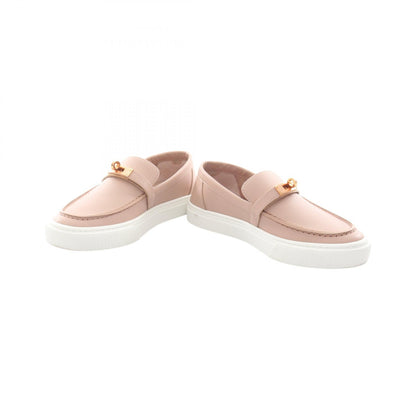 HERMES Game Kelly Buckle Leather Slip-Ons Size 35.5