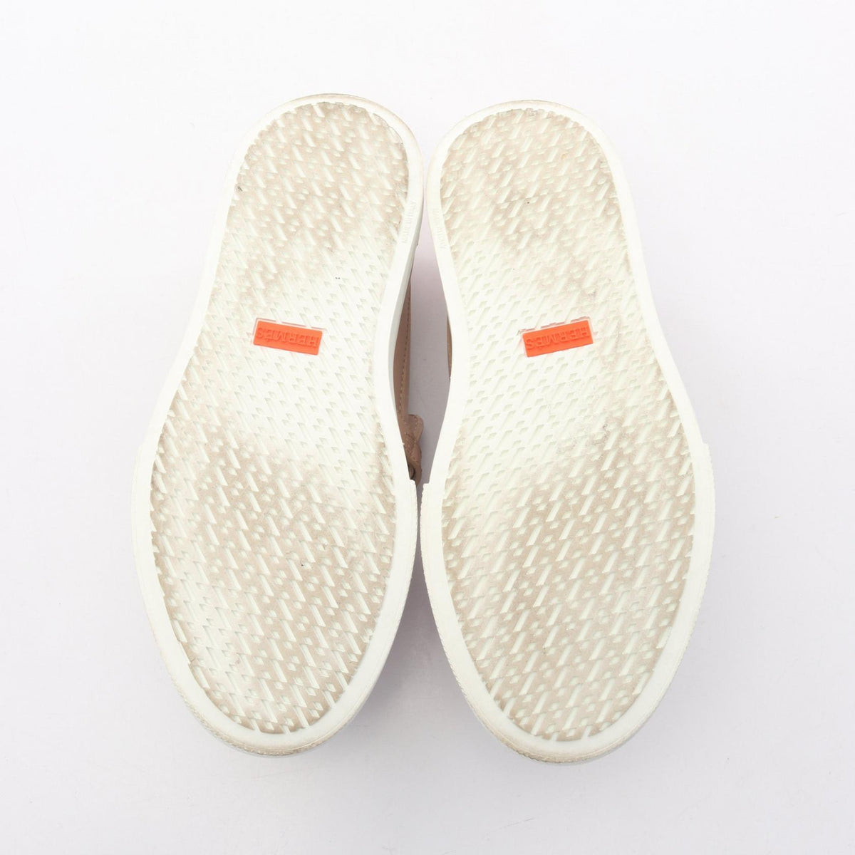 HERMES Game Kelly Buckle Leather Slip-Ons Size 35.5