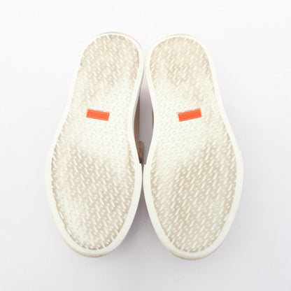 HERMES Game Kelly Buckle Leather Slip-Ons Size 35.5