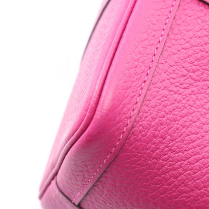 HERMES Rose Pourpre Vache Country Tote Bag
