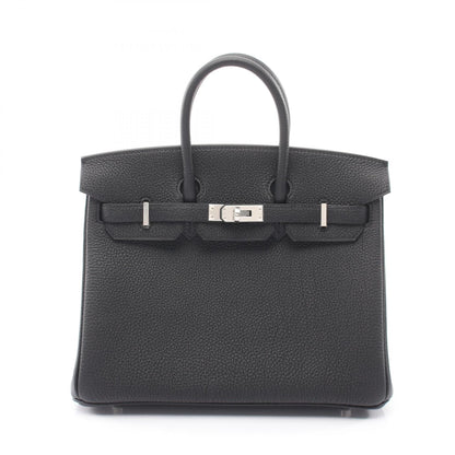 HERMES Birkin 25 Togo Leather Bag Black