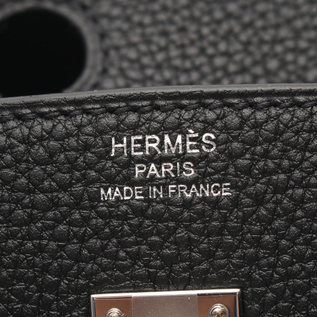 HERMES Birkin 25 Togo Leather Bag Black