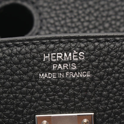 HERMES Birkin 25 Togo Leather Bag Black