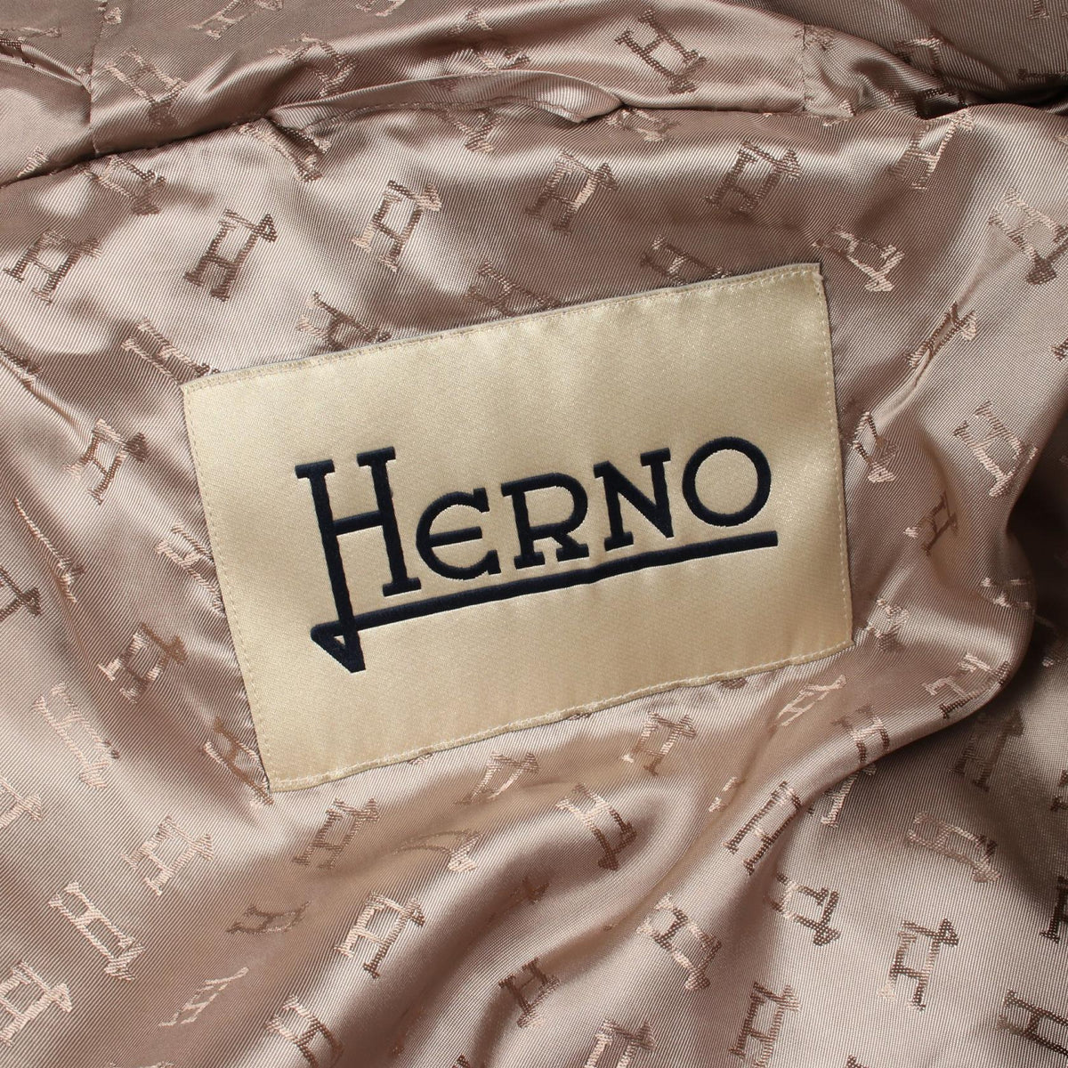 Herno Hooded Eco Fur Polyester Blouson Gray Size 38