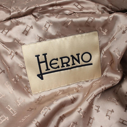 Herno Hooded Eco Fur Polyester Blouson Gray Size 38