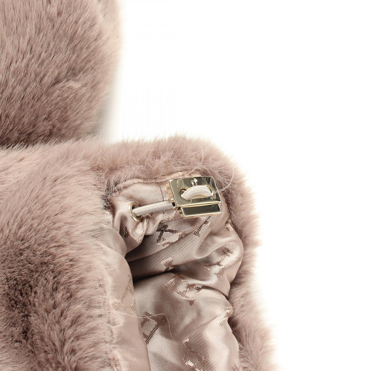 Herno Hooded Eco Fur Polyester Blouson Gray Size 38