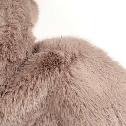 Herno Hooded Eco Fur Polyester Blouson Gray Size 38