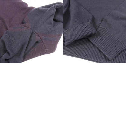 HERMES High-Neck Wool Cashmere Knit Blue Size XL